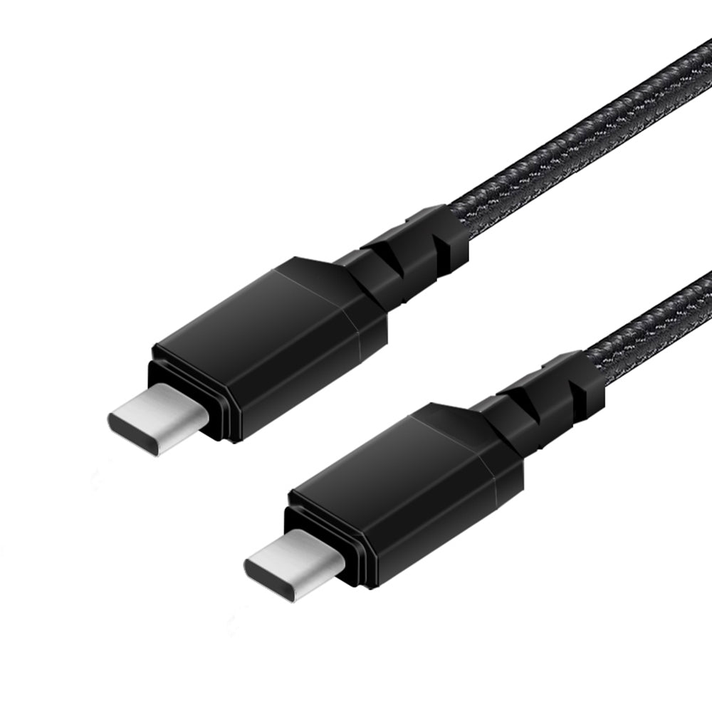 Kábel 2 x USB-C 15W Maclean, podpora QC 3.0, prenos dát, 3A, , čierny, dĺžka 1 m, MCE493