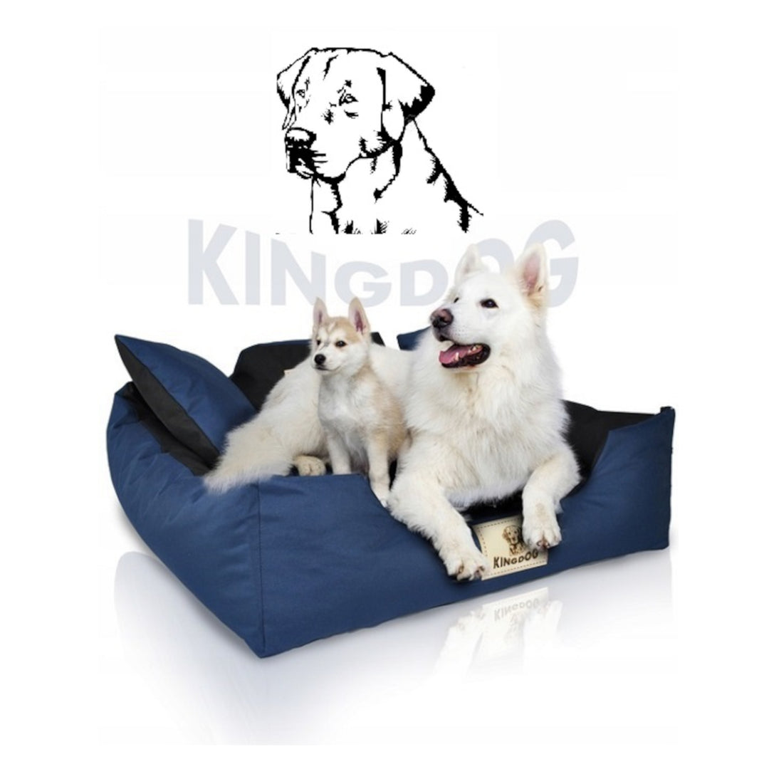 KingDog Pelech pre psov a mačky s dvoma vankúšmi Košík pre psov a mačky Umývateľný nepremokavý PVC materiál (3XL 145x115cm, béžová)