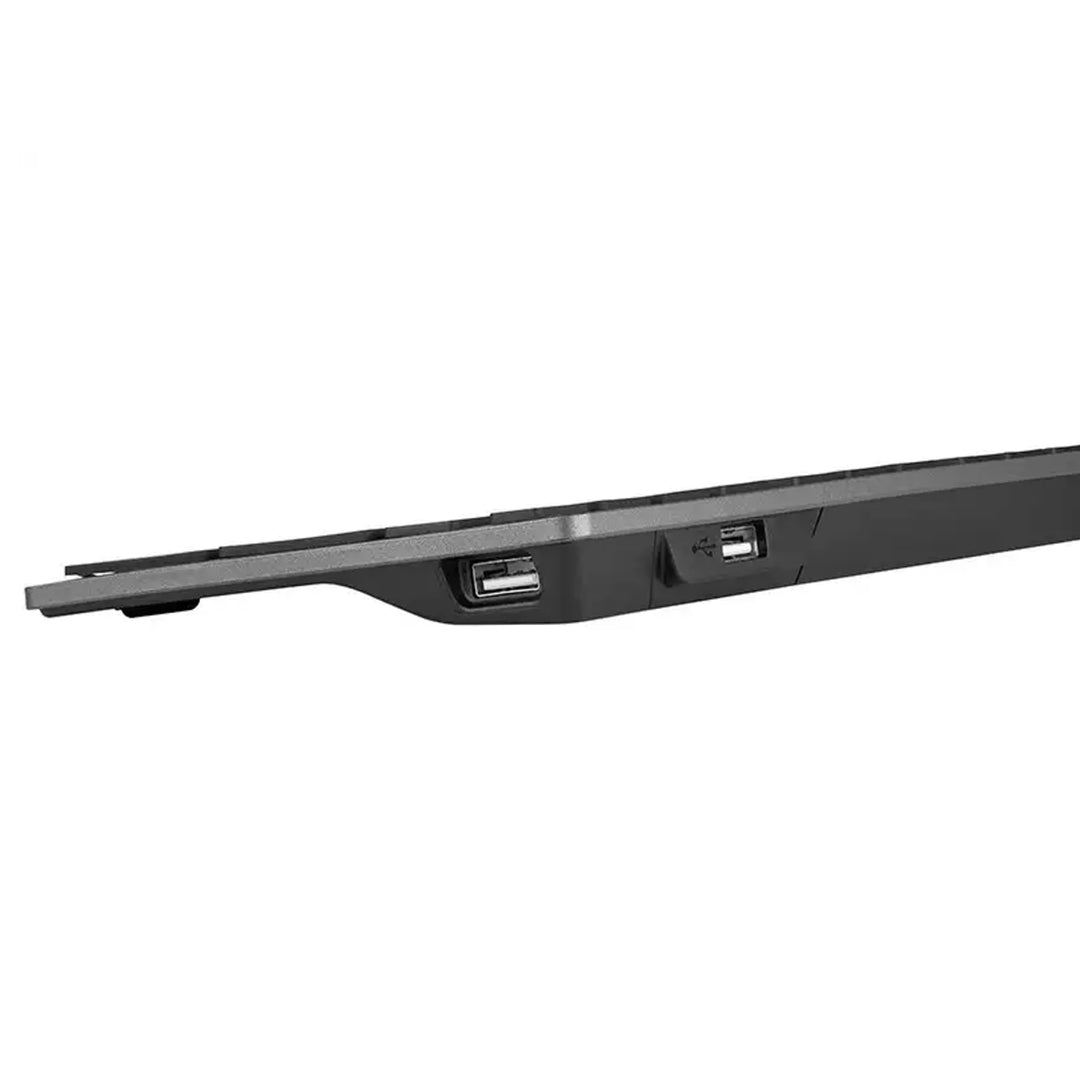 A4tech FX60H QWERTY herná klávesnica 12 multimediálnych navigačných klávesov 2x USB port Plug & Play USB port Kábel dlhý 1,5 m (biele podsvietenie)