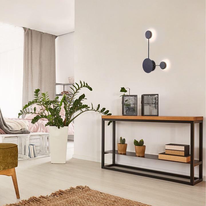 Amadeo LED 7W čierna nástenná lampa 6258 s teplotou farieb 4000 K