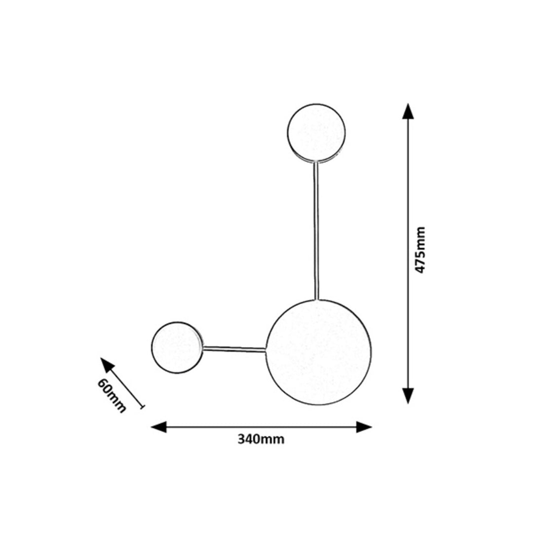 Amadeo LED 7W čierna nástenná lampa 6258 s teplotou farieb 4000 K