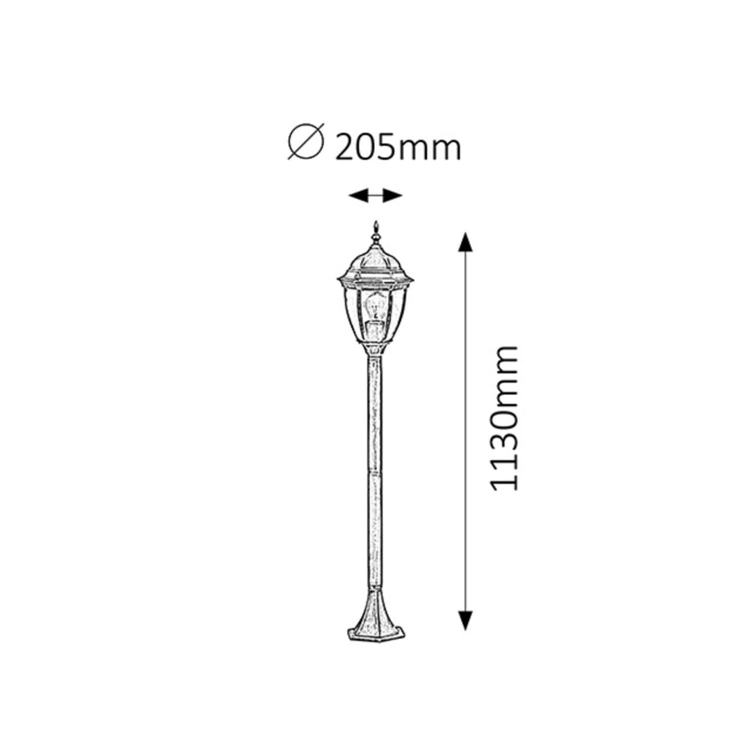 Klasická starožitná zlatá lampa Rabalux Toronto E27 60 W IP44