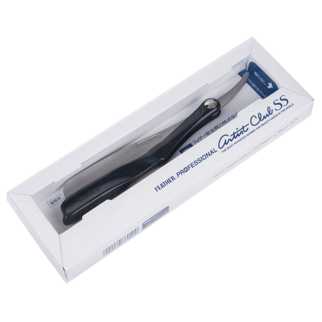 Holiaci strojček na żyletki shavette Feather Professional Artist Club Black ACS-RB