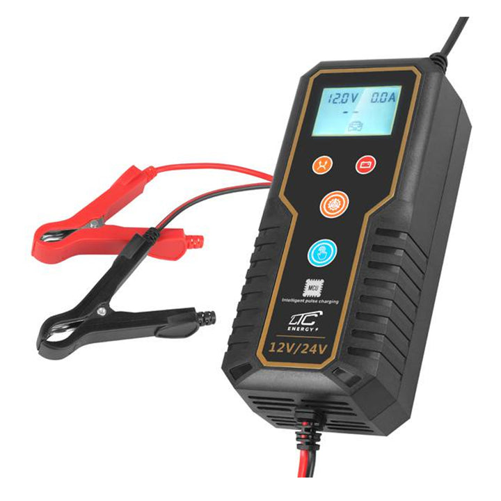 Nabíjačka autobatérií 12V/24V s mikroprocesorovým riadením pre 15A vhodná pre rôzne typy batérií od 2Ah do 150Ah