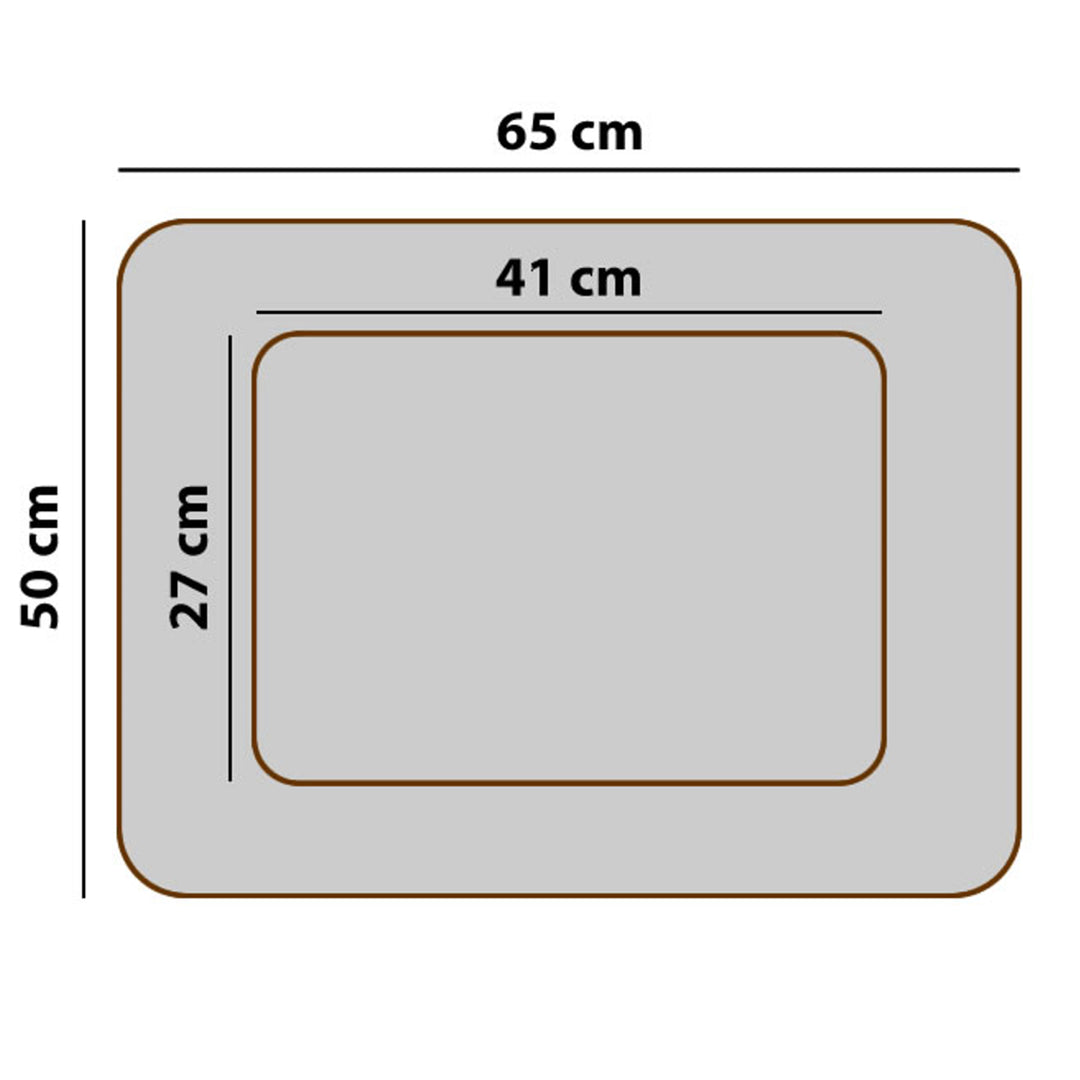 Ortopedický rozkladací pelech pre psov Valencia v tmavomodrej farbe s čiernym lemovaním 65x50 cm