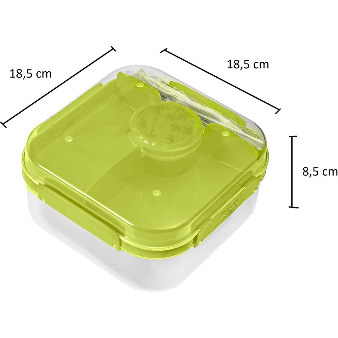 BranQ LIDO Box na obed 185 x 85 mm - farba zelená/priehľadná