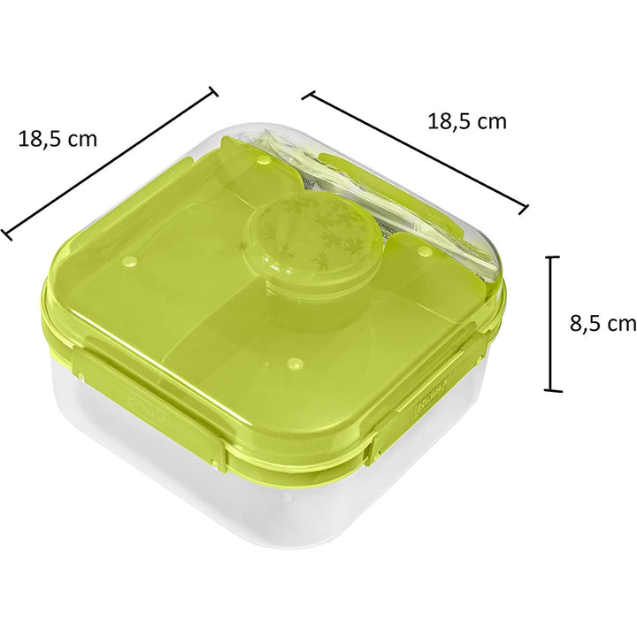 BranQ LIDO Box na obed 185 x 85 mm - farba zelená/priehľadná