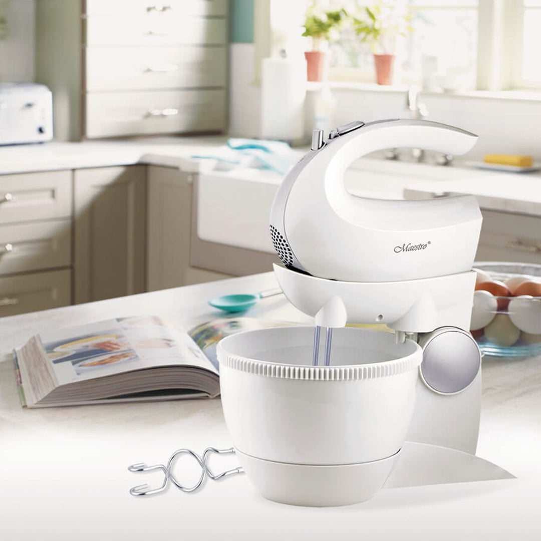 Mixér Maestro, rotačná misa, 5 rýchlostí, funkcia Turbo, 600 W, čierny, MR-556