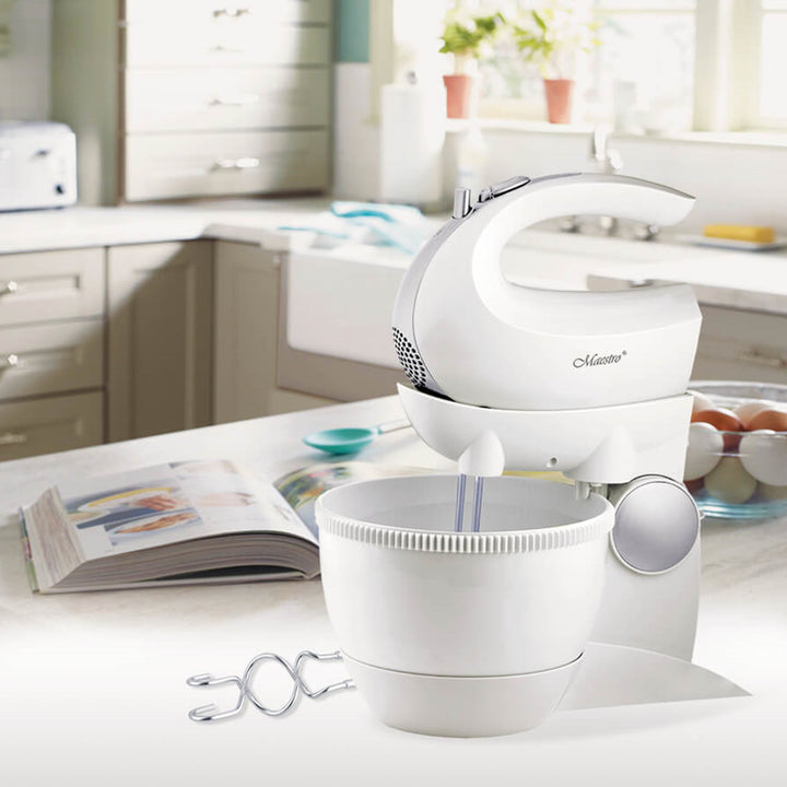 Mixér Maestro, rotačná misa, 5 rýchlostí, funkcia Turbo, 600 W, čierny, MR-556