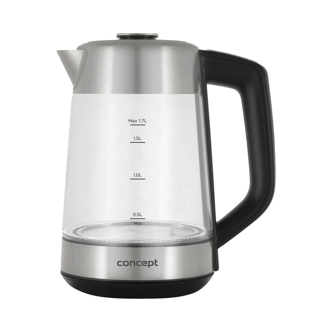Sklenená rýchlovarná kanvica Concept 1,7 l s reguláciou teploty a varičom RK4190