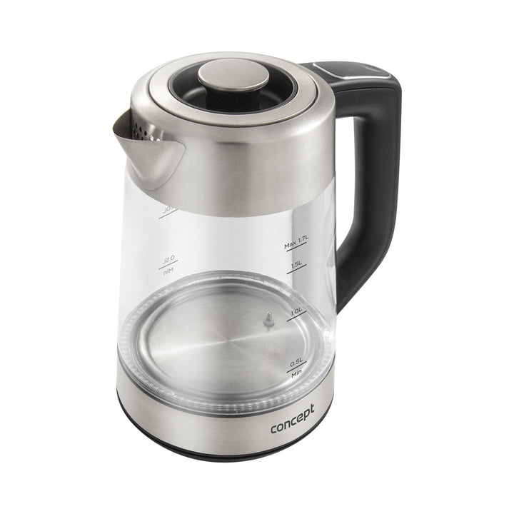Sklenená rýchlovarná kanvica Concept 1,7 l s reguláciou teploty a varičom RK4190