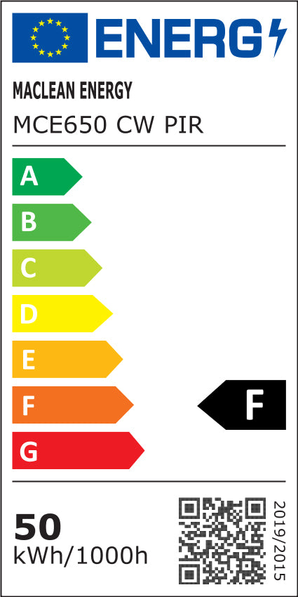 2x LED reflektor s detektorom pohybu Maclean, tenký 50W, 4000lm, studená biela (6000K), IP44, MCE650 CW PIR