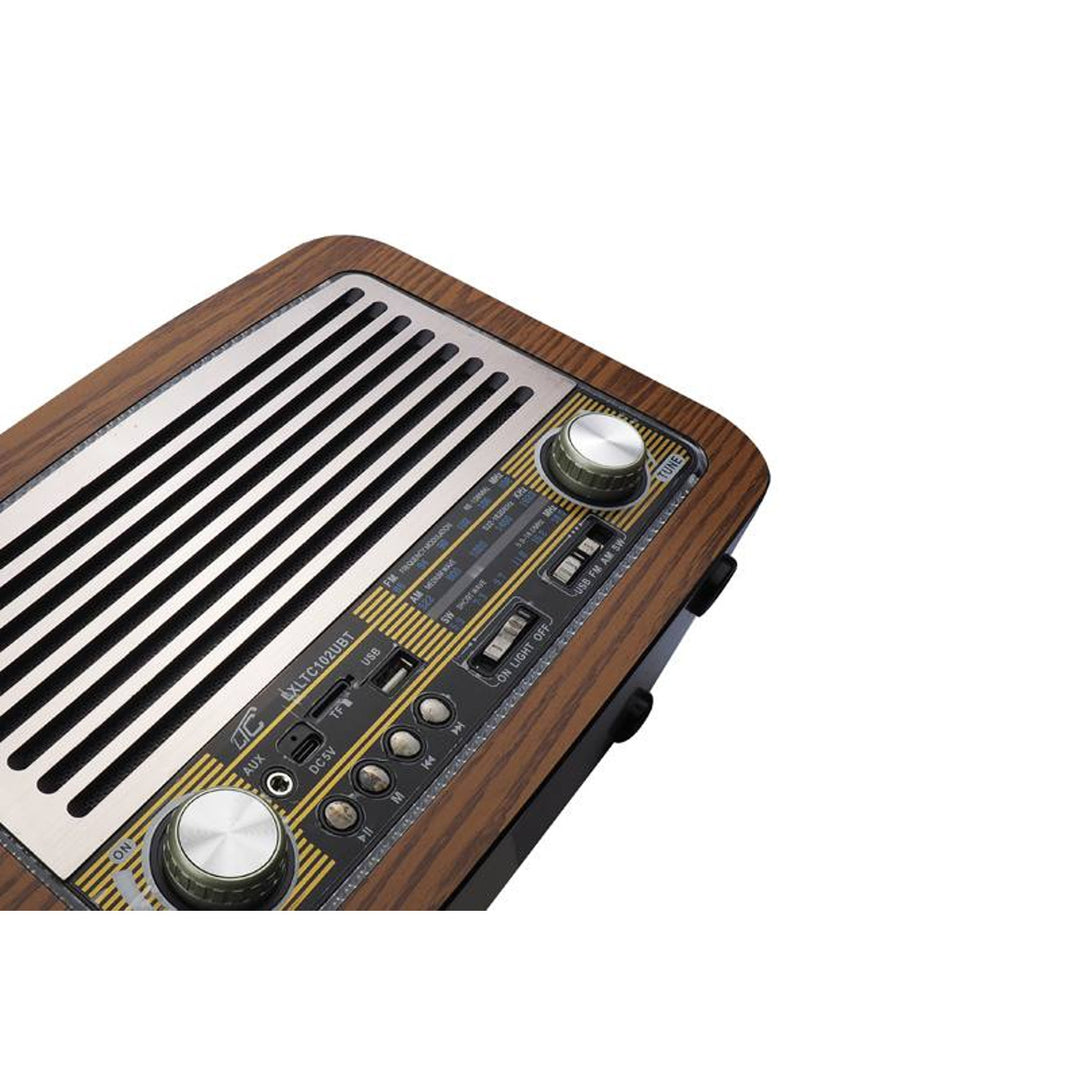 Prenosné rádio LTC, teleskopická anténa, Bluetooth, FM/AM/SW, Olza Retro