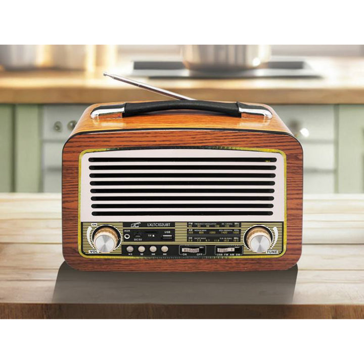 Prenosné rádio LTC, teleskopická anténa, Bluetooth, FM/AM/SW, Olza Retro