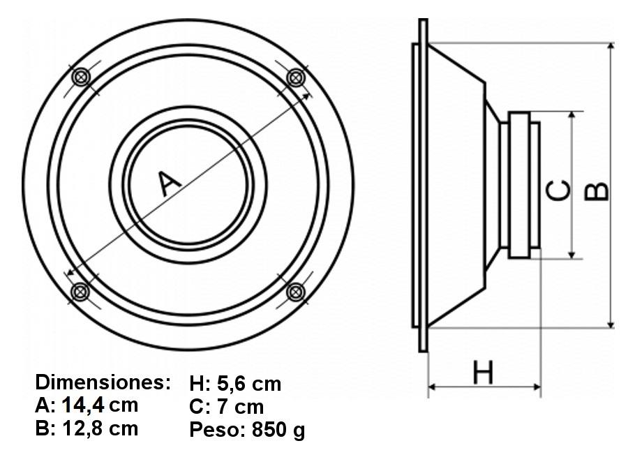 6,4-palcové 80 W dvojpásmové reproduktory do auta Peiying PY-1610C